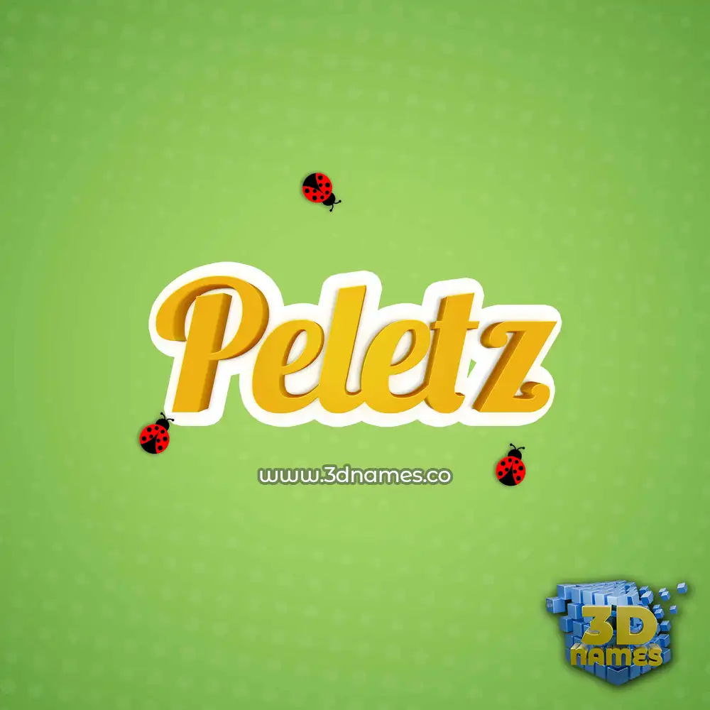 peletz in Ladybugs style - 3D name wallpaper