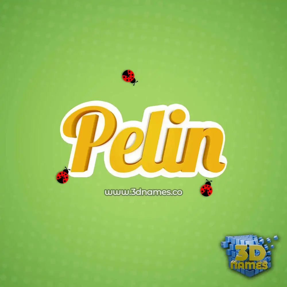pelin in Ladybugs style - 3D name wallpaper