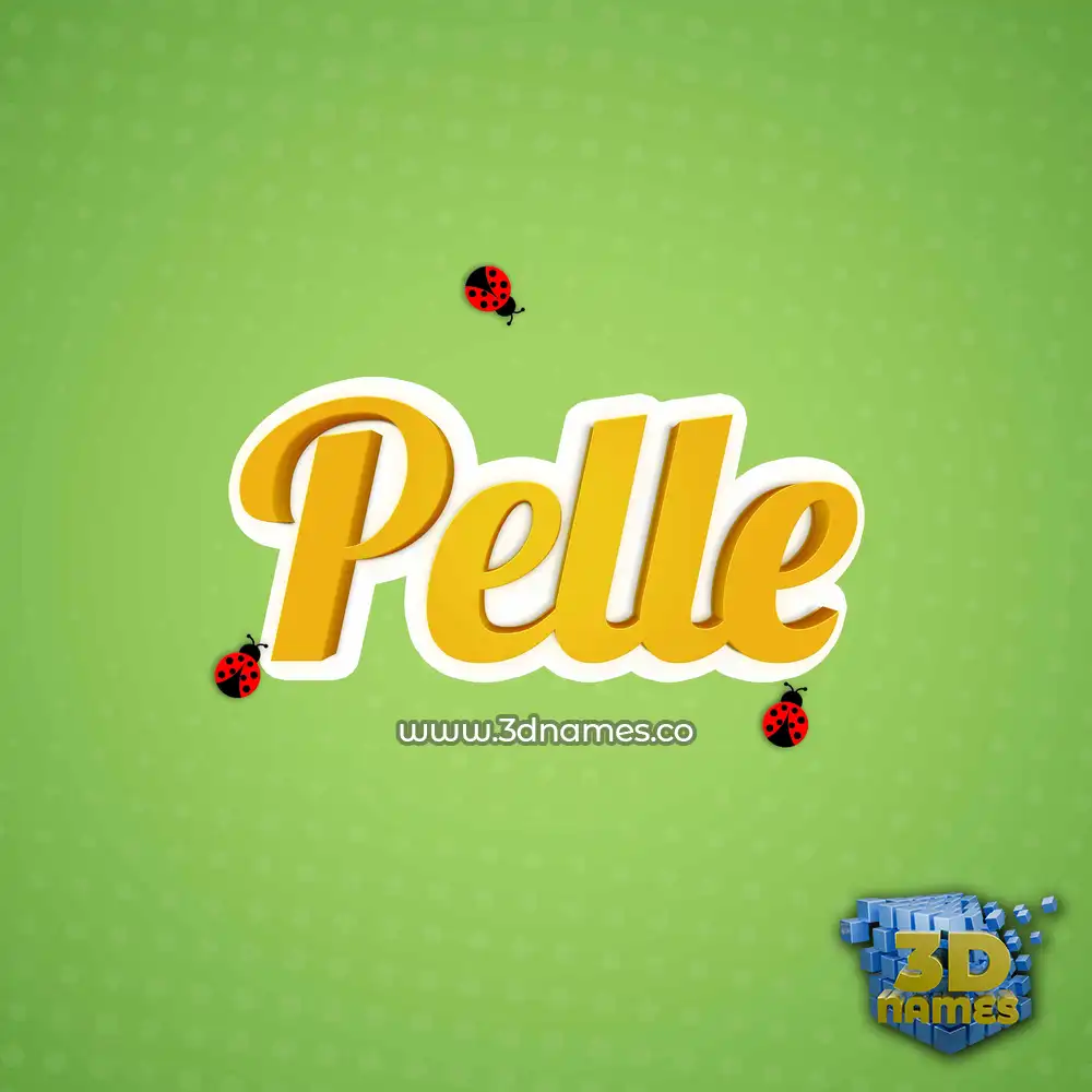 pelle in Ladybugs style - 3D name wallpaper