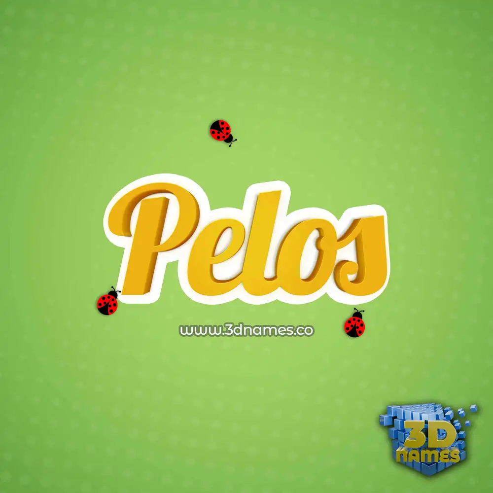 pelos in Ladybugs style - 3D name wallpaper