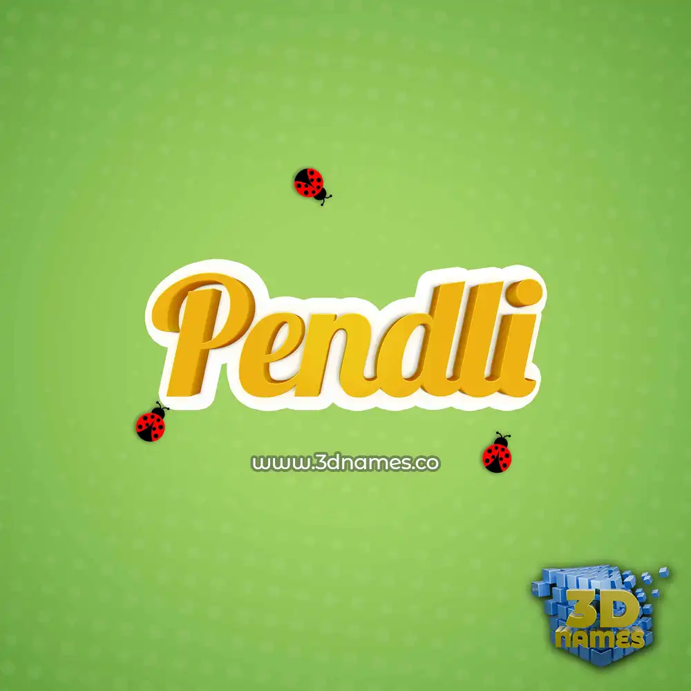 pendli in Ladybugs style - 3D name wallpaper