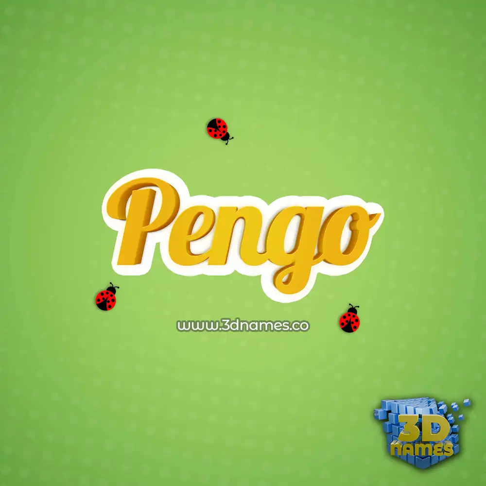 pengo in Ladybugs style - 3D name wallpaper