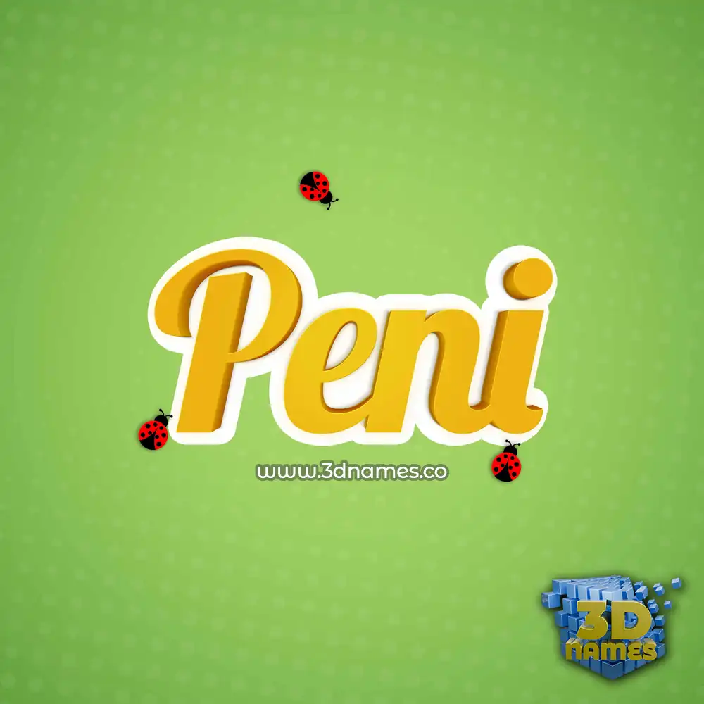 peni in Ladybugs style - 3D name wallpaper