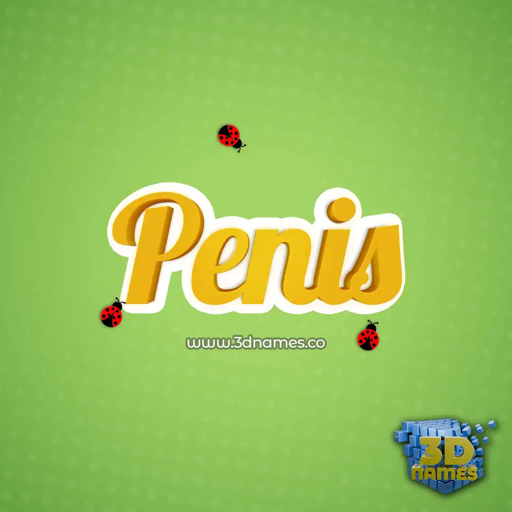 penis in Ladybugs style - 3D name wallpaper