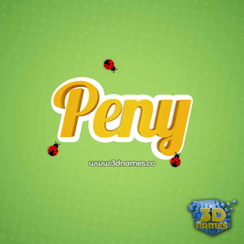 peny in Ladybugs style - 3D name wallpaper