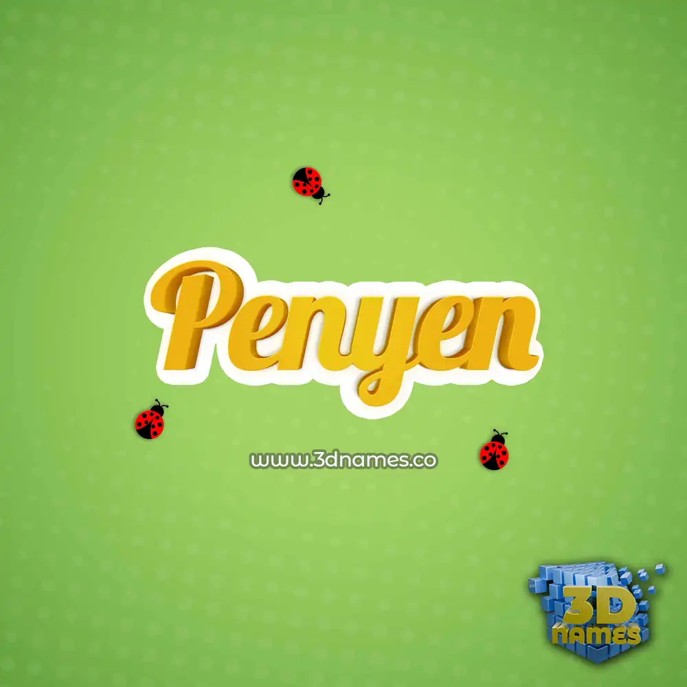 penyen in Ladybugs style - 3D name wallpaper