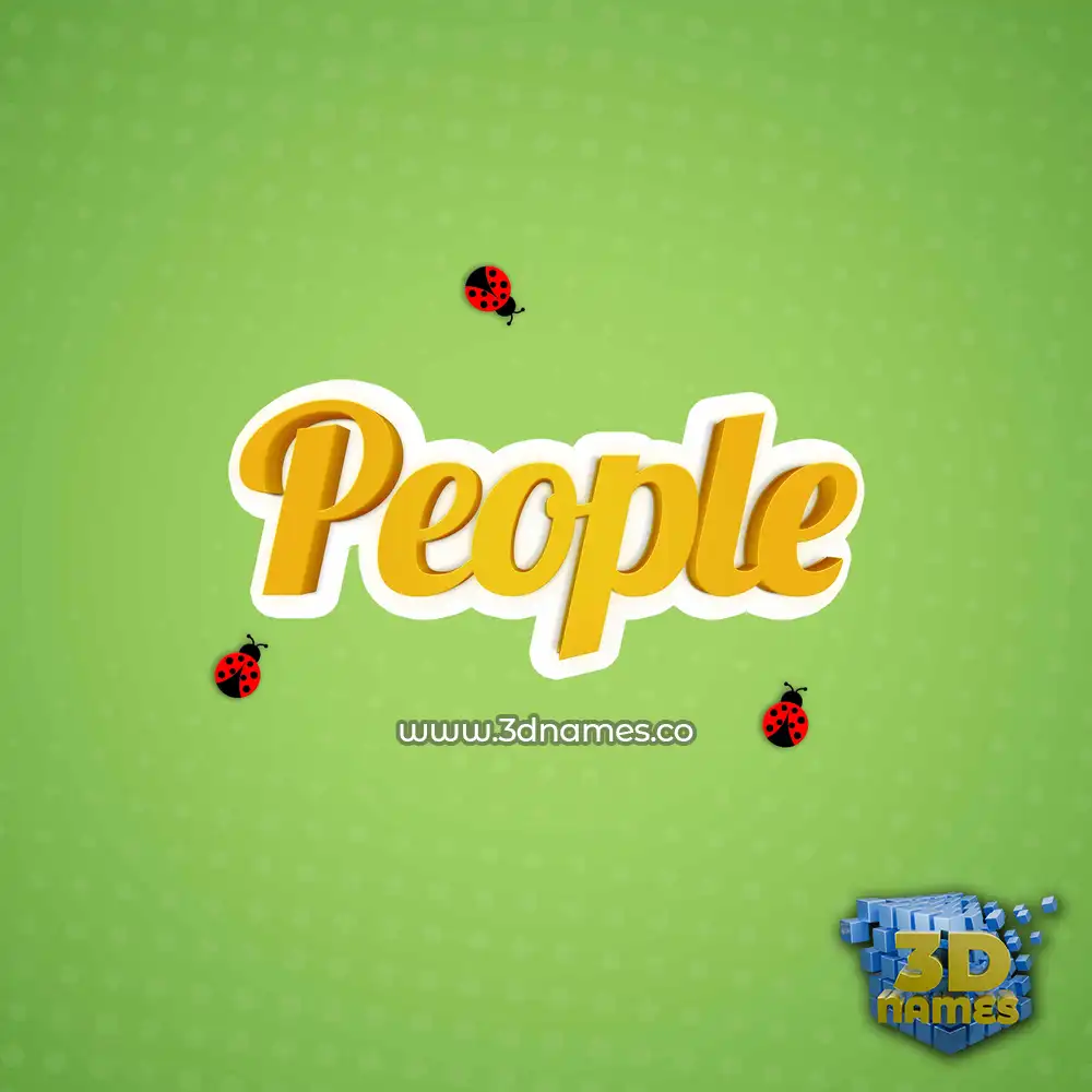 people in Ladybugs style - 3D name wallpaper