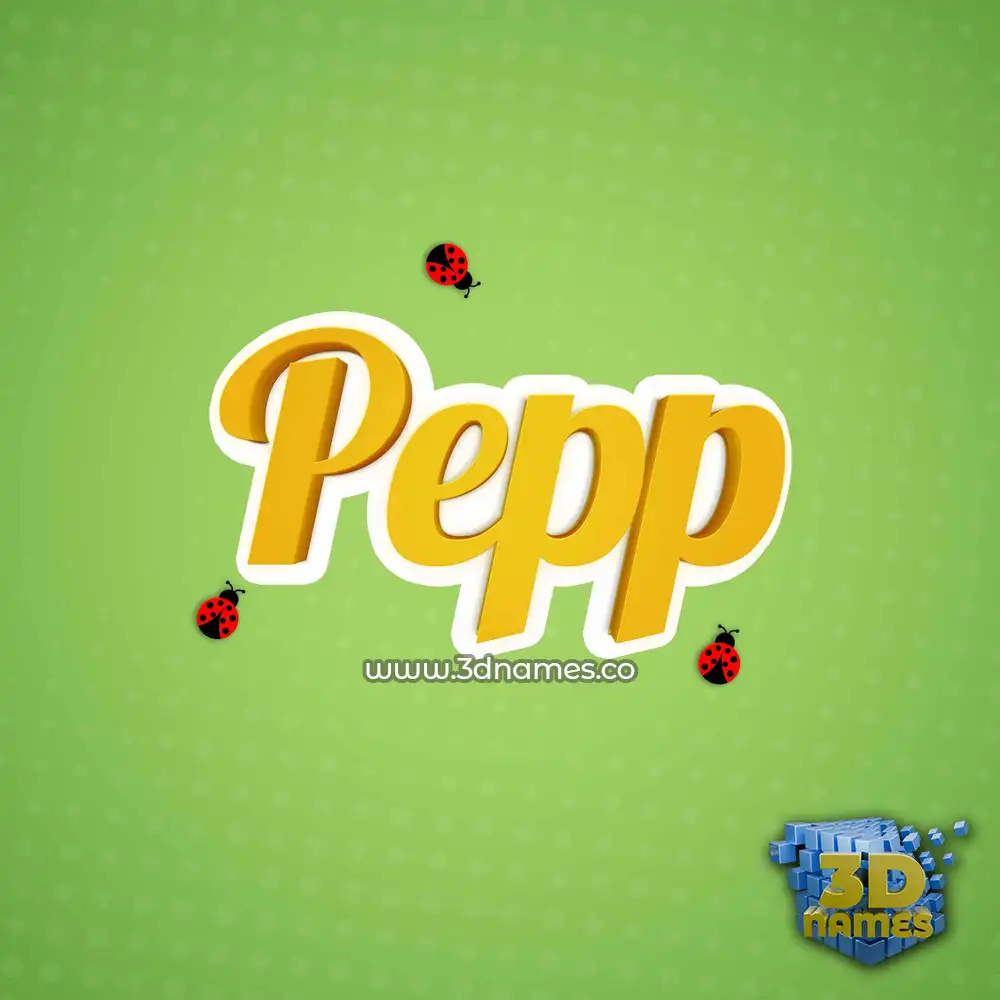 pepp in Ladybugs style - 3D name wallpaper