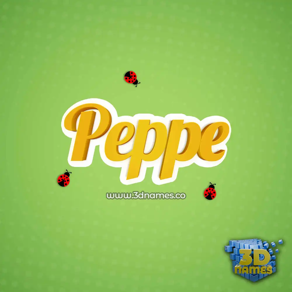 peppe in Ladybugs style - 3D name wallpaper