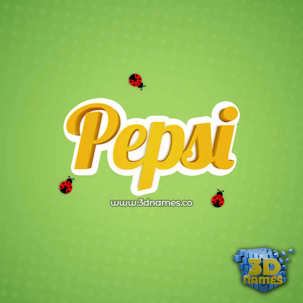 pepsi in Ladybugs style - 3D name wallpaper