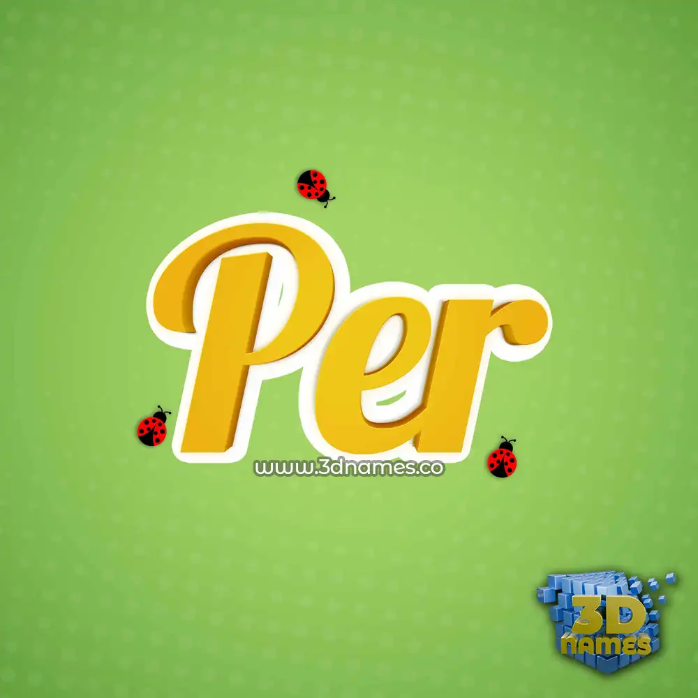 per in Ladybugs style - 3D name wallpaper