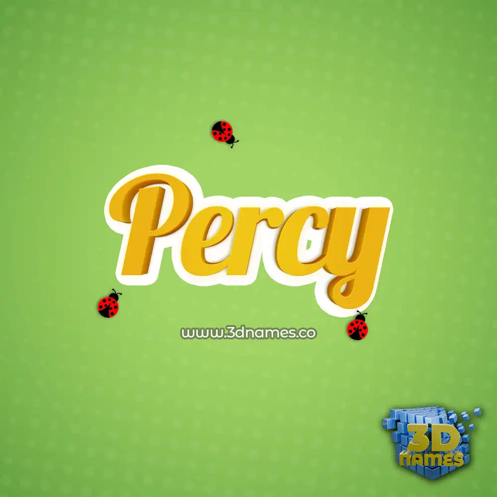 percy in Ladybugs style - 3D name wallpaper