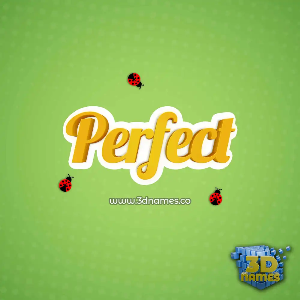 perfect in Ladybugs style - 3D name wallpaper