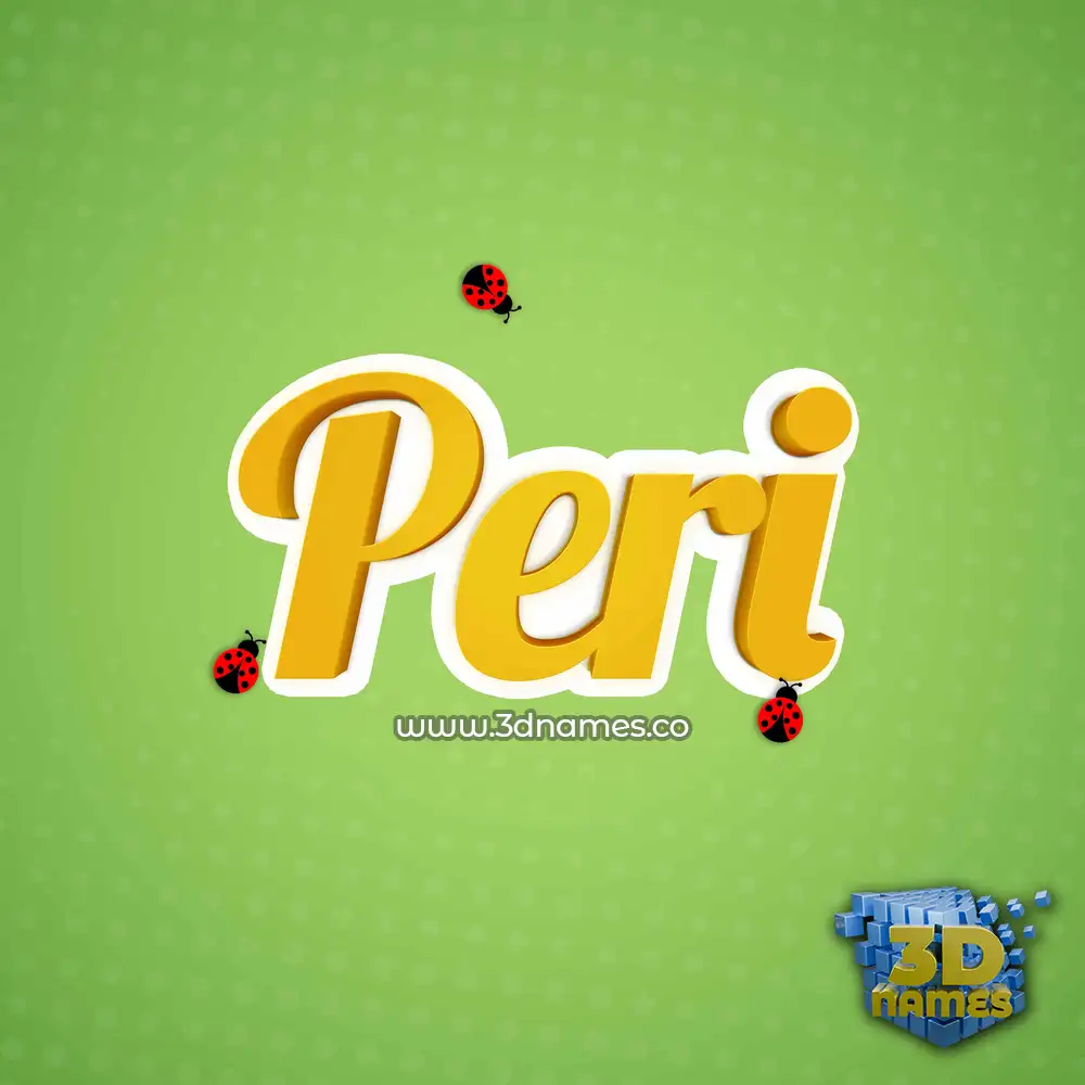 peri in Ladybugs style - 3D name wallpaper