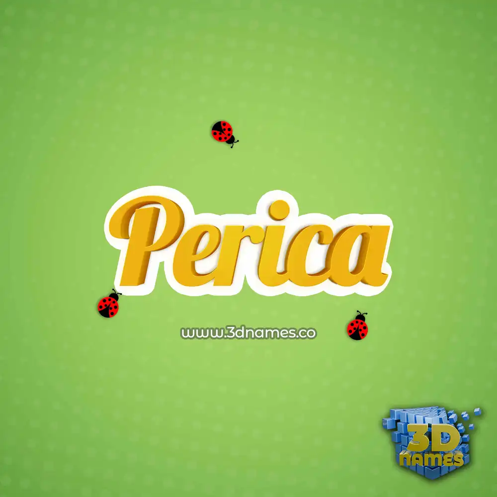 perica in Ladybugs style - 3D name wallpaper
