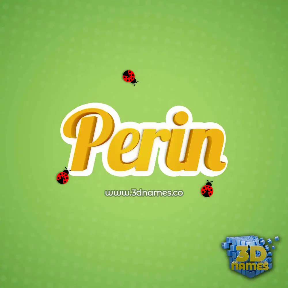 perin in Ladybugs style - 3D name wallpaper
