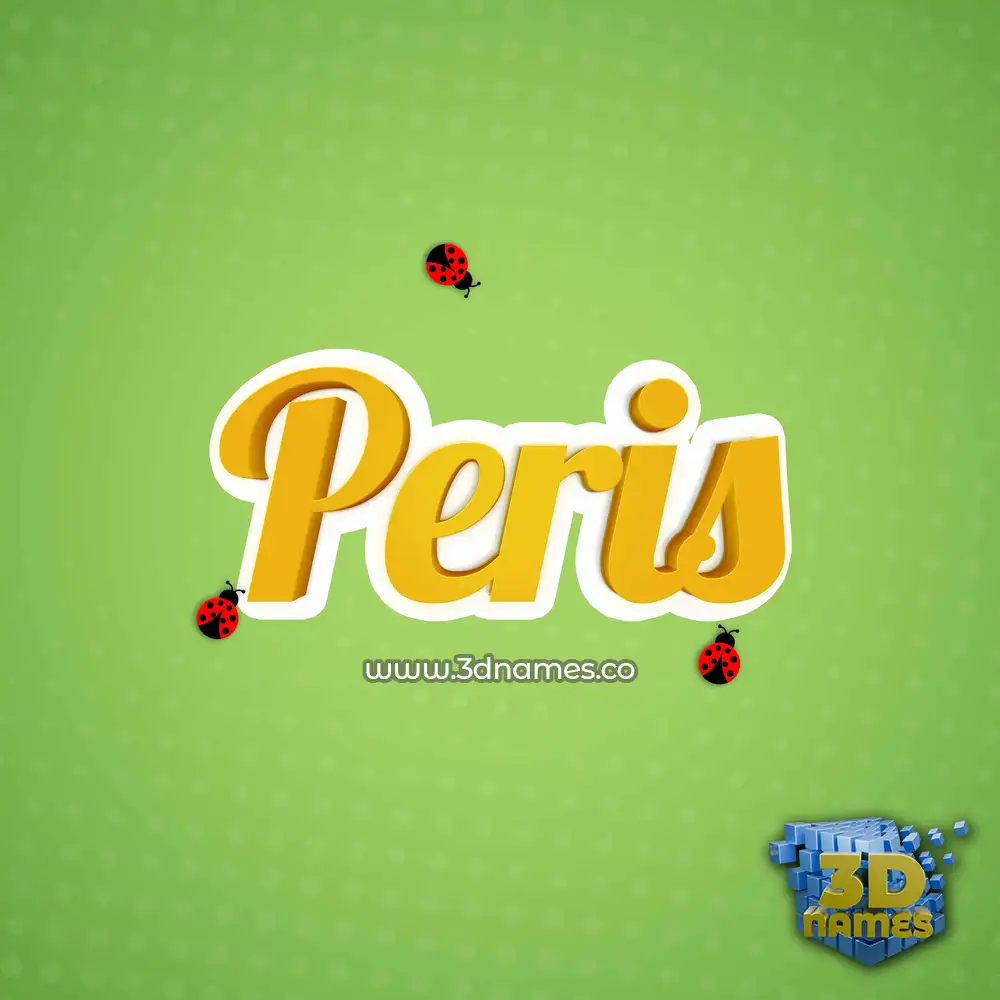 peris in Ladybugs style - 3D name wallpaper