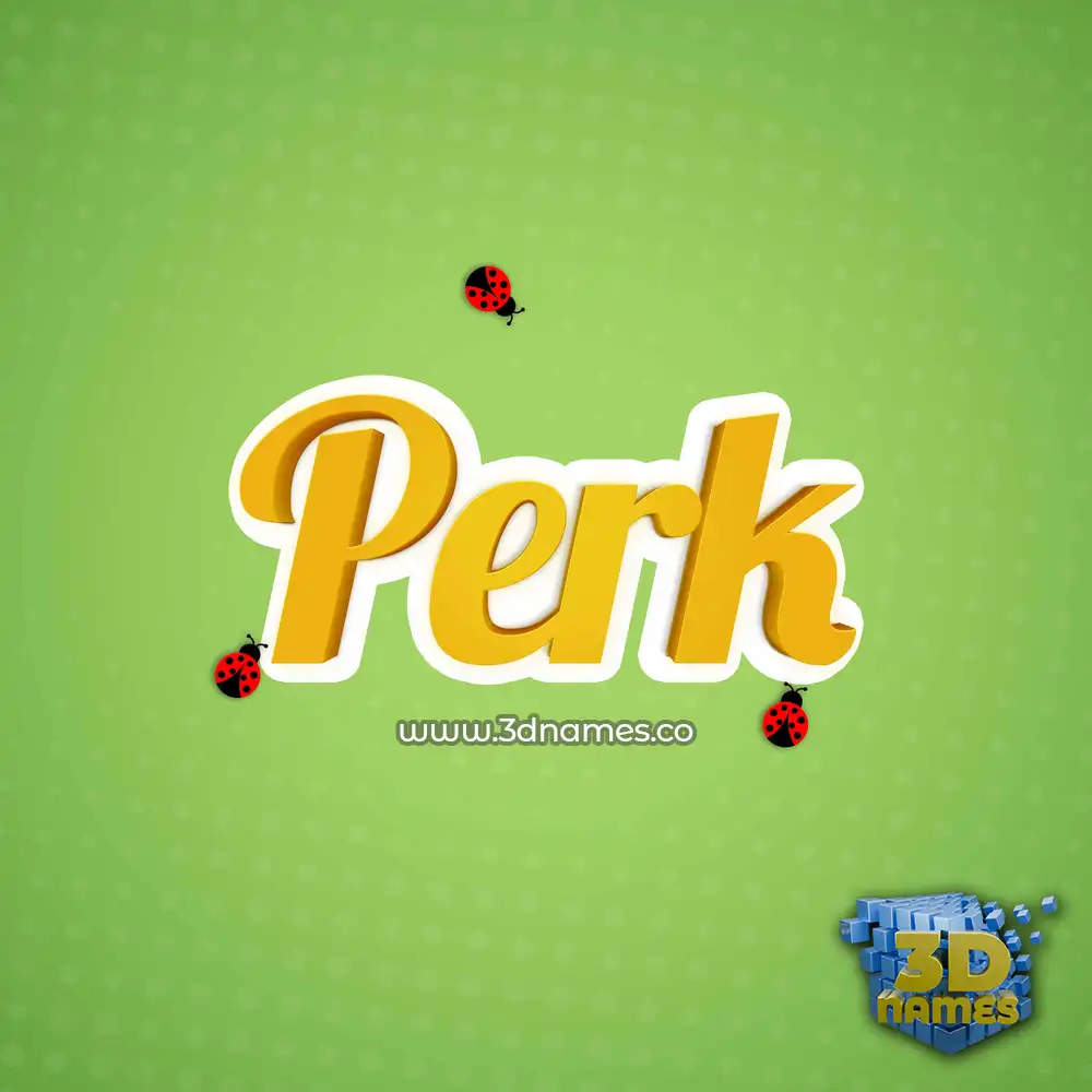 perk in Ladybugs style - 3D name wallpaper