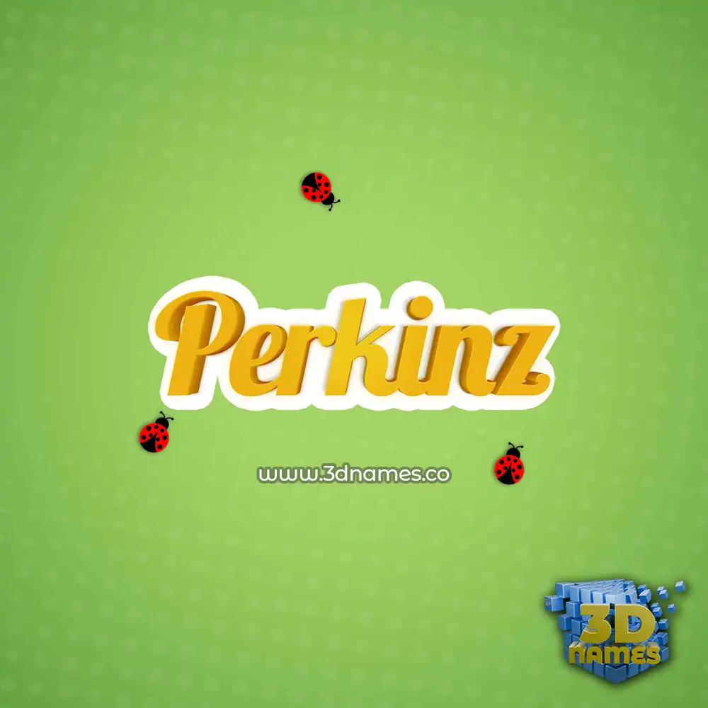 perkinz in Ladybugs style - 3D name wallpaper
