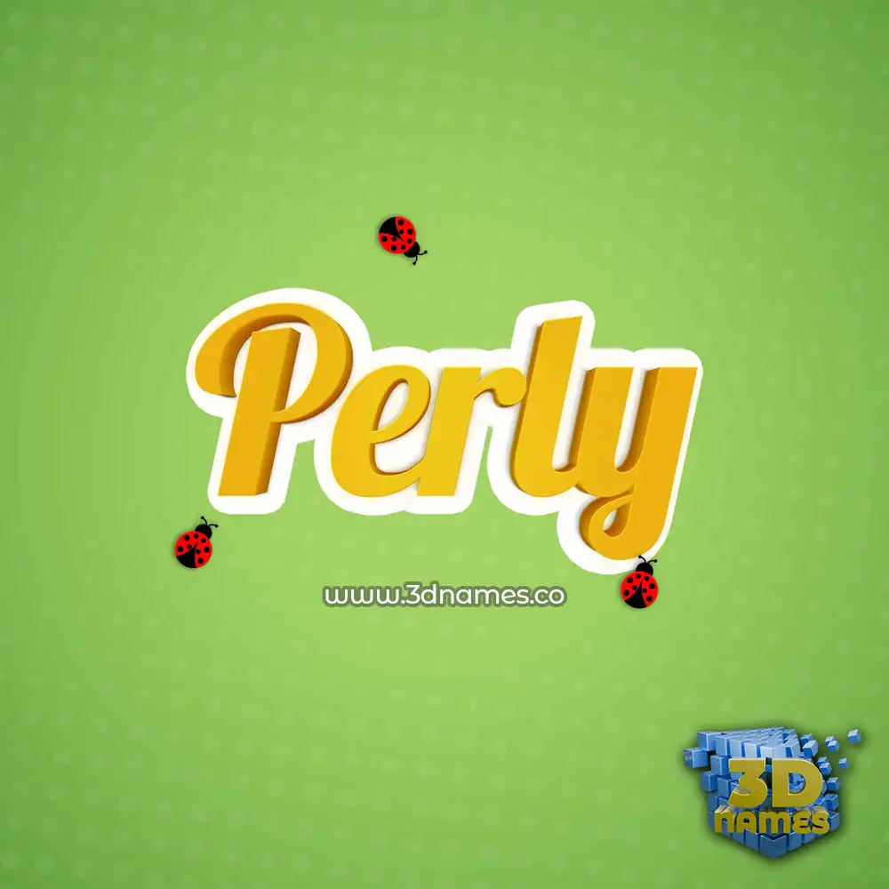 perly in Ladybugs style - 3D name wallpaper
