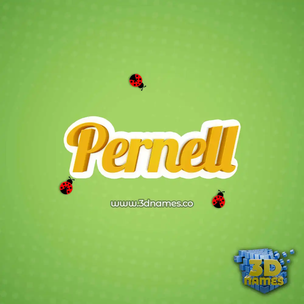 pernell in Ladybugs style - 3D name wallpaper