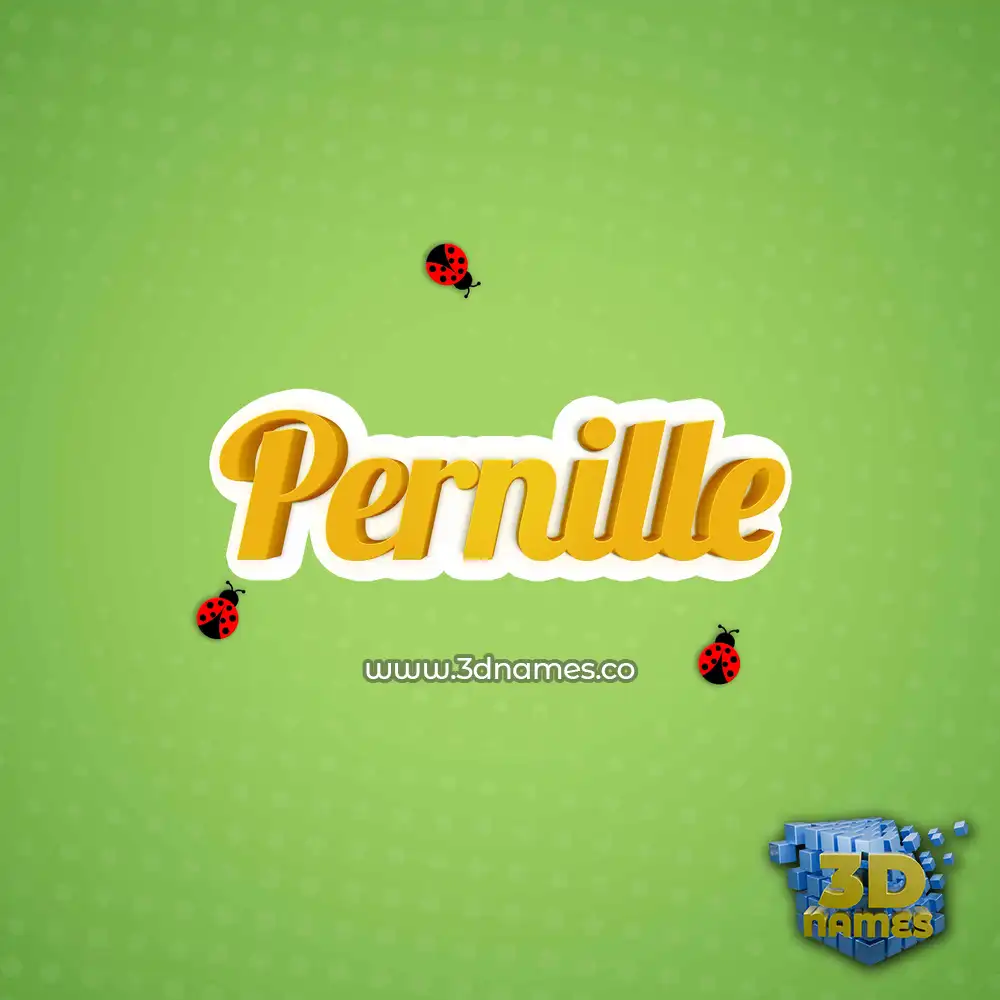 pernille in Ladybugs style - 3D name wallpaper