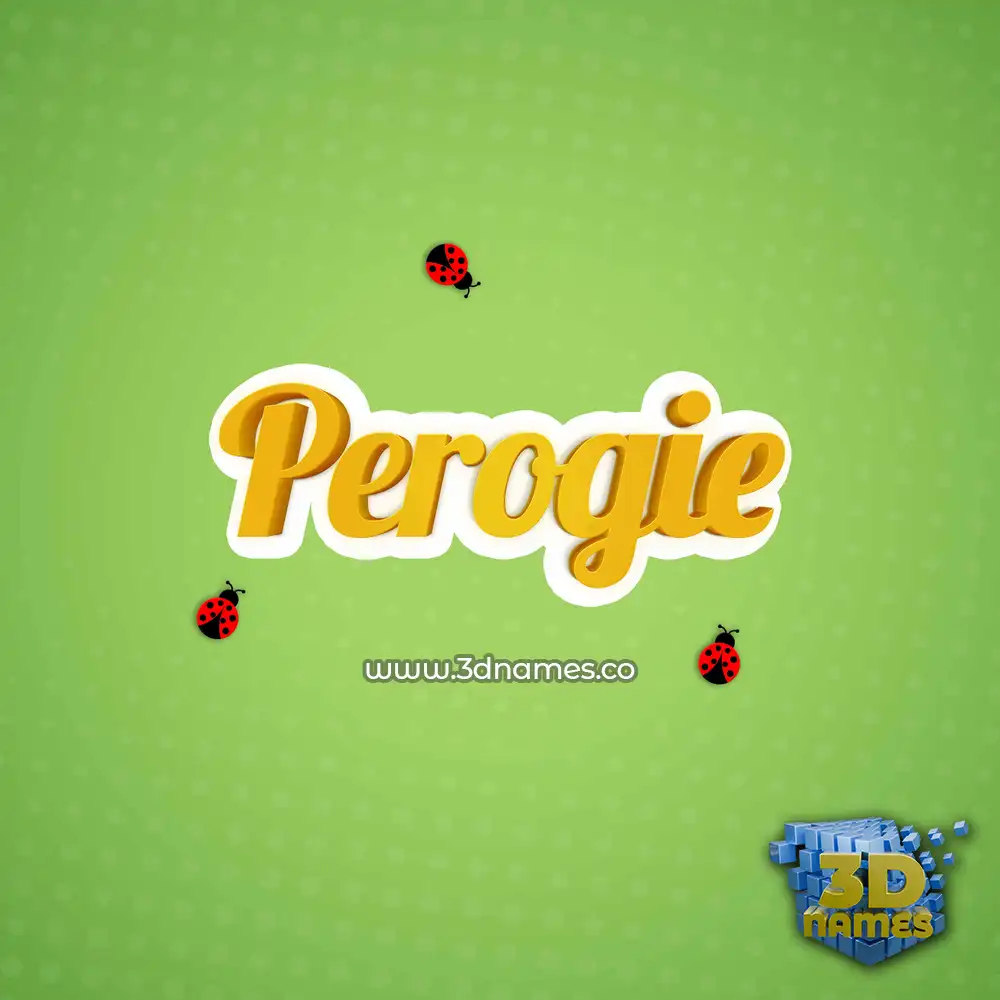perogie in Ladybugs style - 3D name wallpaper