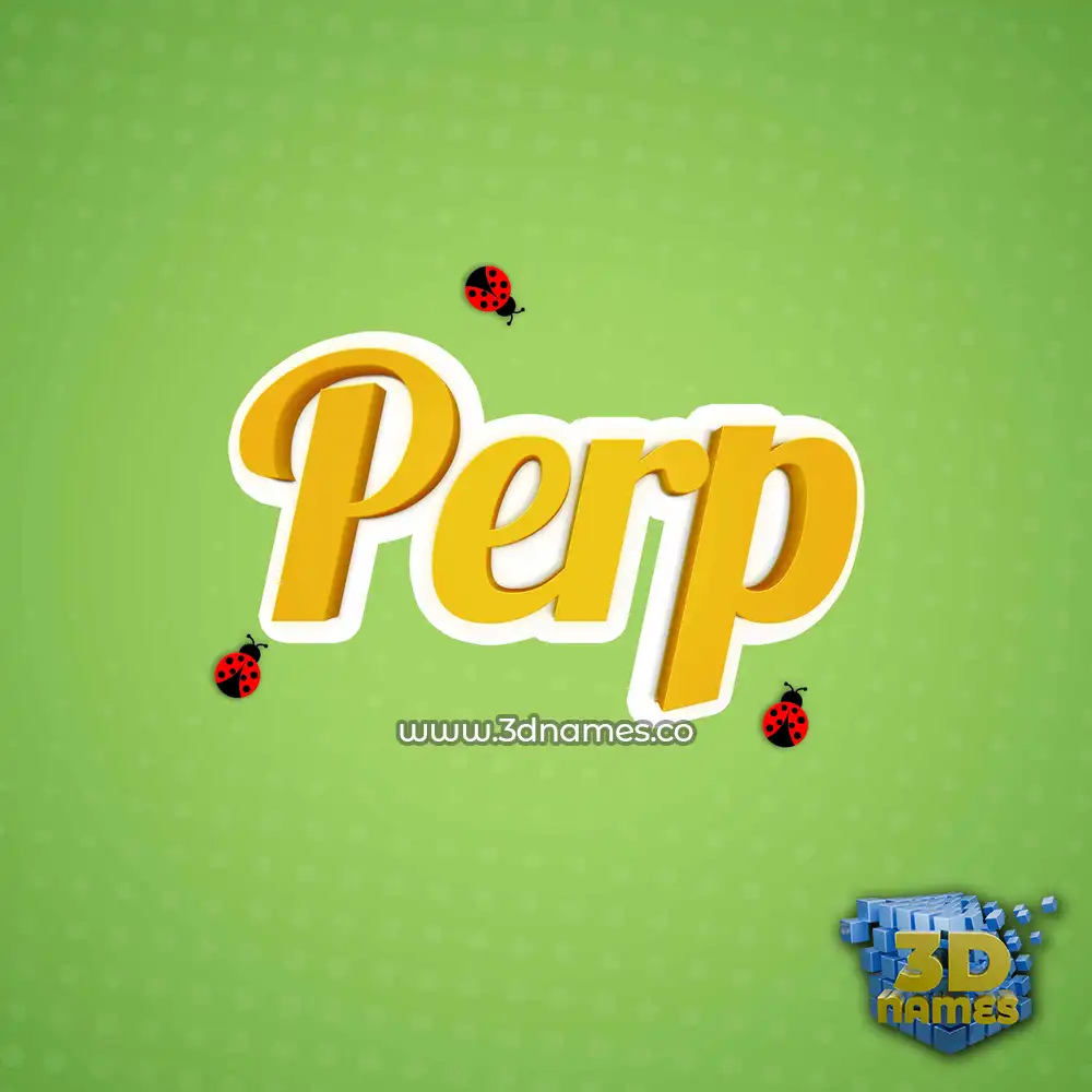 perp in Ladybugs style - 3D name wallpaper
