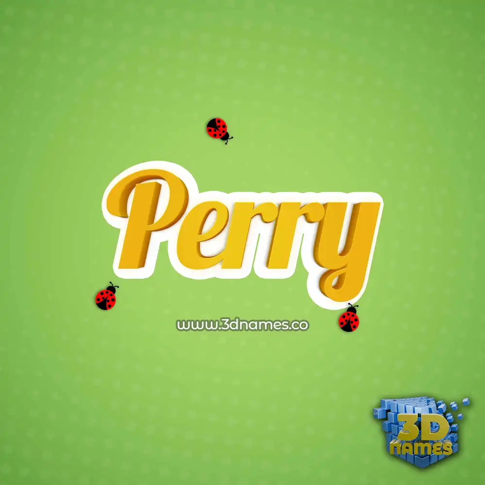 perry in Ladybugs style - 3D name wallpaper