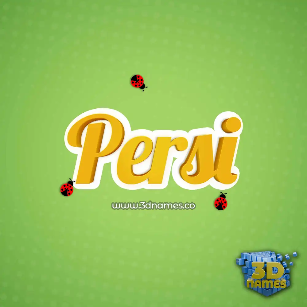 persi in Ladybugs style - 3D name wallpaper