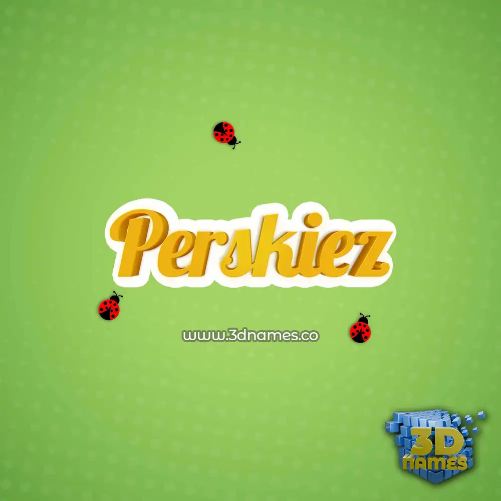 perskiez in Ladybugs style - 3D name wallpaper