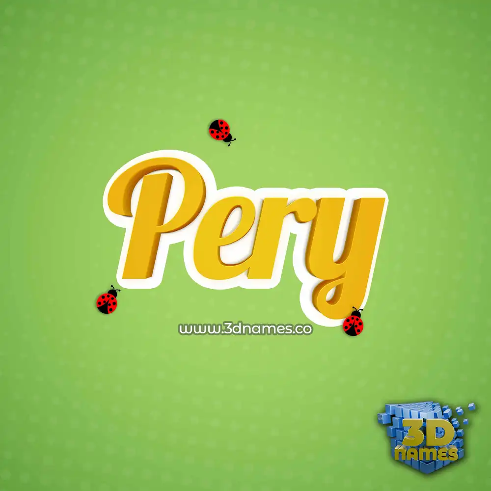 pery in Ladybugs style - 3D name wallpaper
