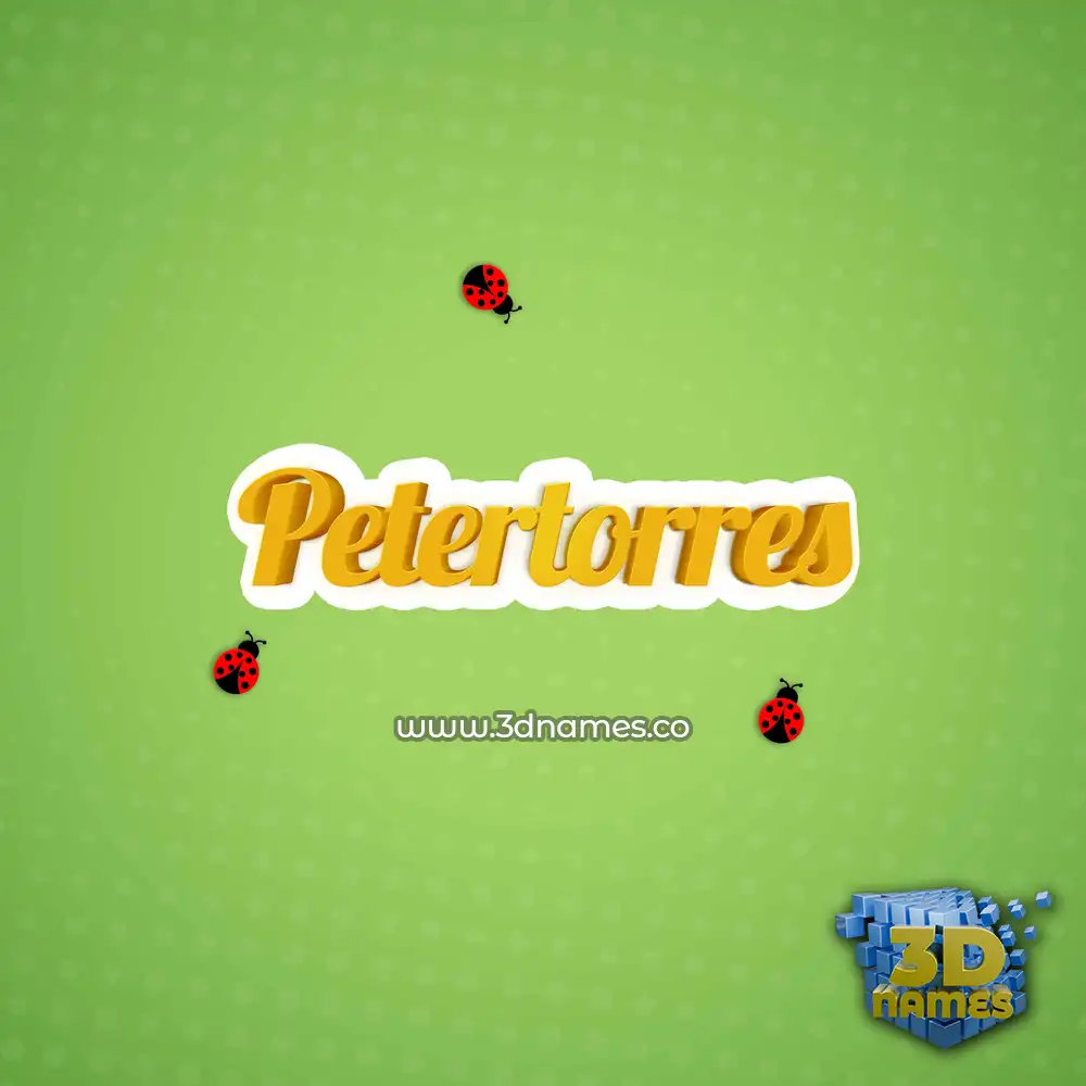 petertorres in Ladybugs style - 3D name wallpaper