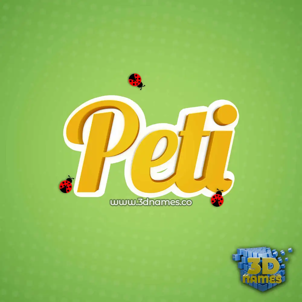 peti in Ladybugs style - 3D name wallpaper