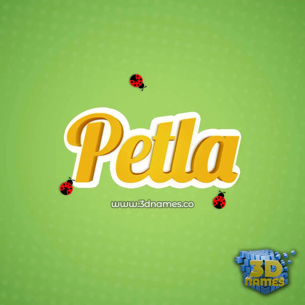 petla in Ladybugs style - 3D name wallpaper