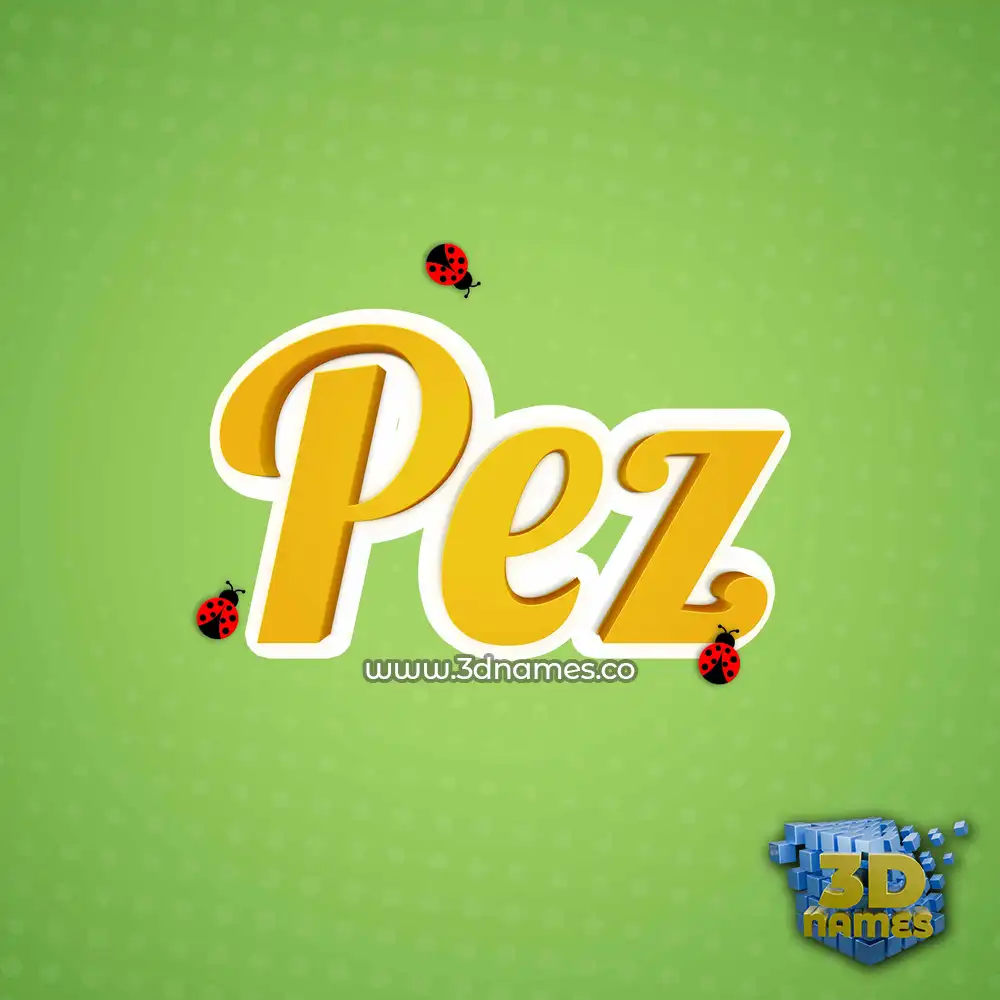 pez in Ladybugs style - 3D name wallpaper