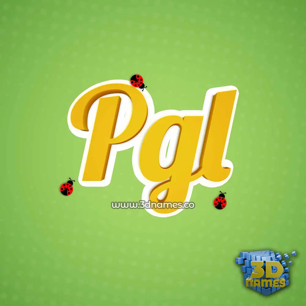 pgl in Ladybugs style - 3D name wallpaper