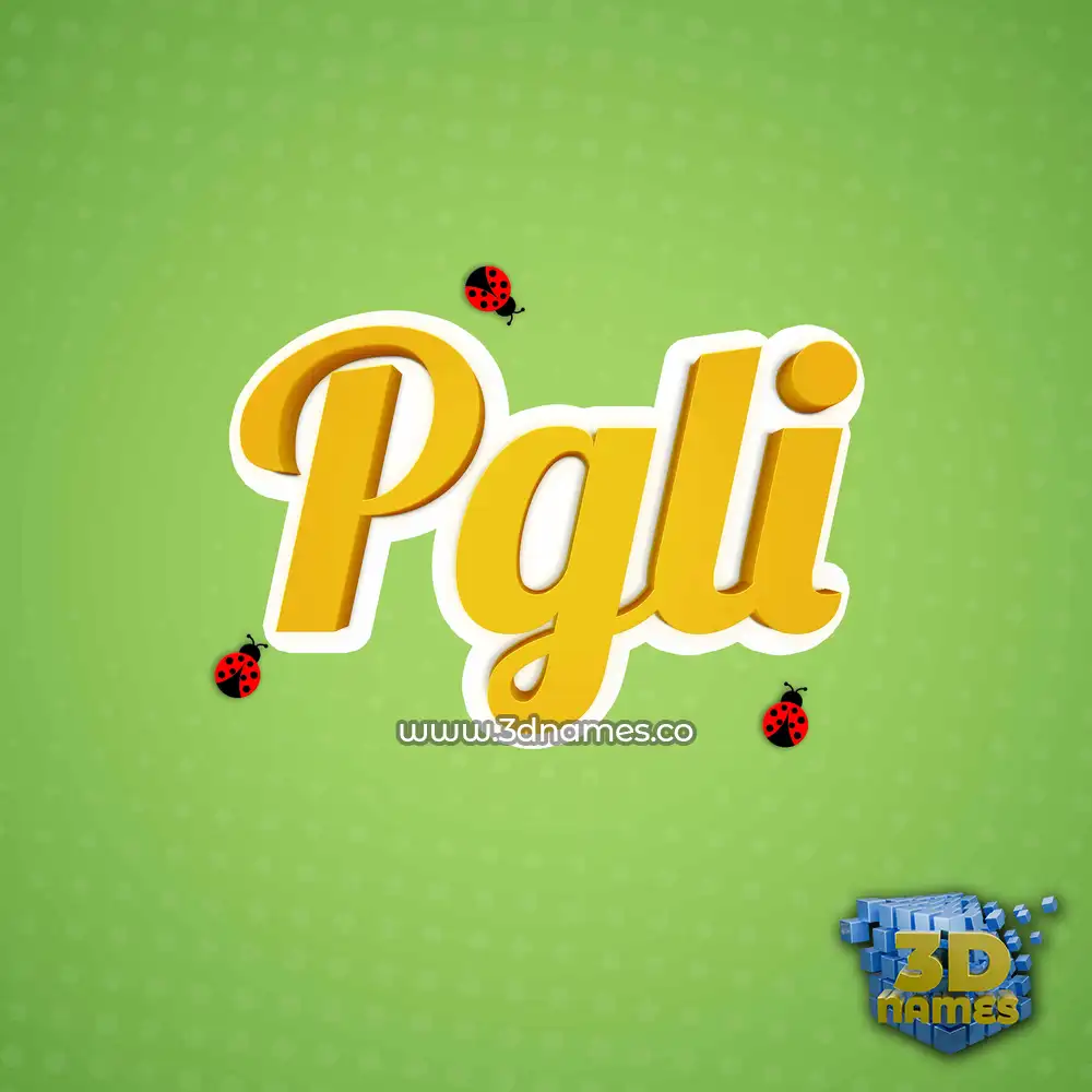 pgli in Ladybugs style - 3D name wallpaper