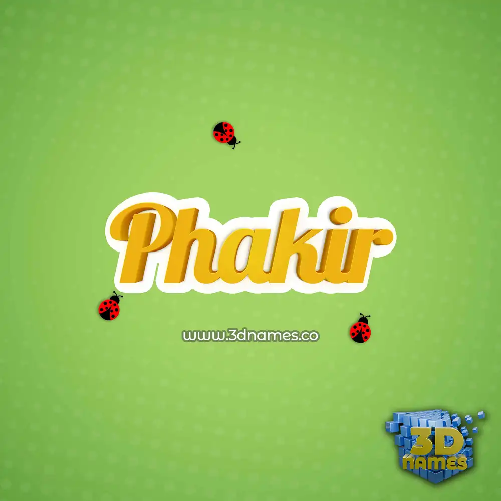 phakir in Ladybugs style - 3D name wallpaper