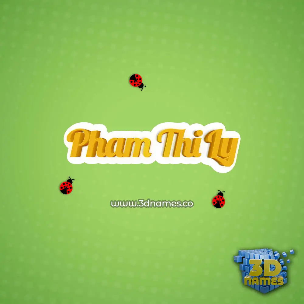 pham thi ly in Ladybugs style - 3D name wallpaper