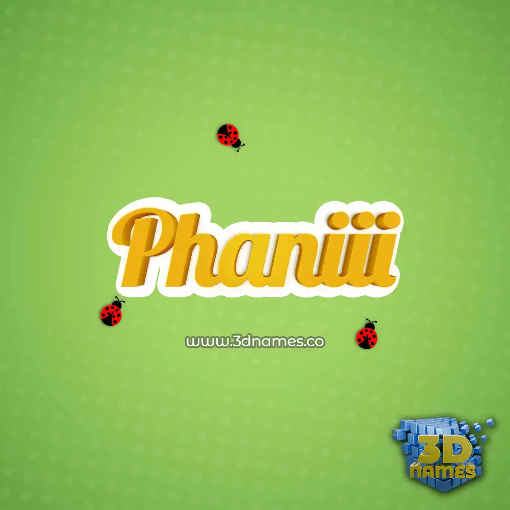 phaniii in Ladybugs style - 3D name wallpaper
