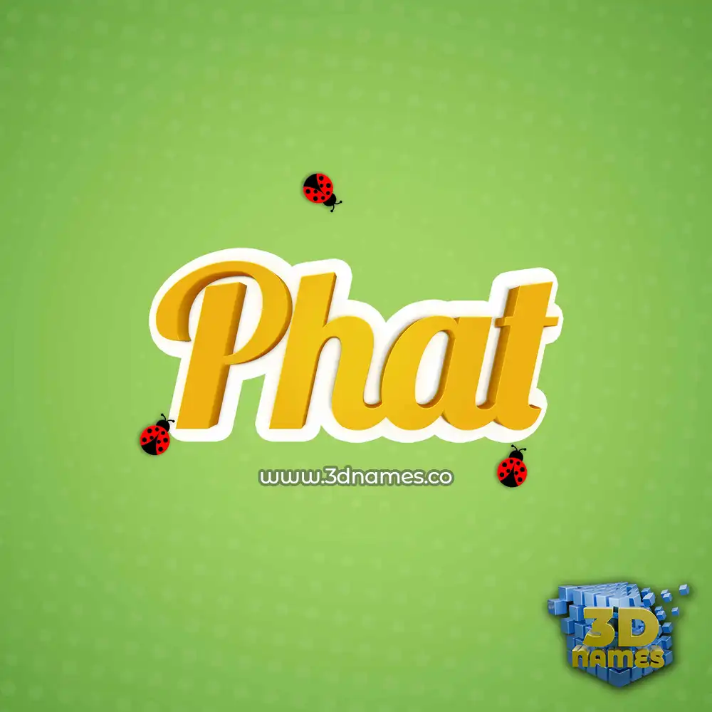 phat in Ladybugs style - 3D name wallpaper