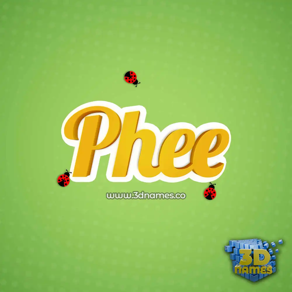 phee in Ladybugs style - 3D name wallpaper