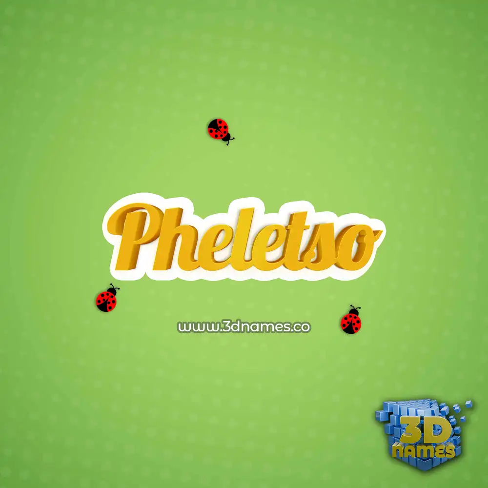 pheletso in Ladybugs style - 3D name wallpaper