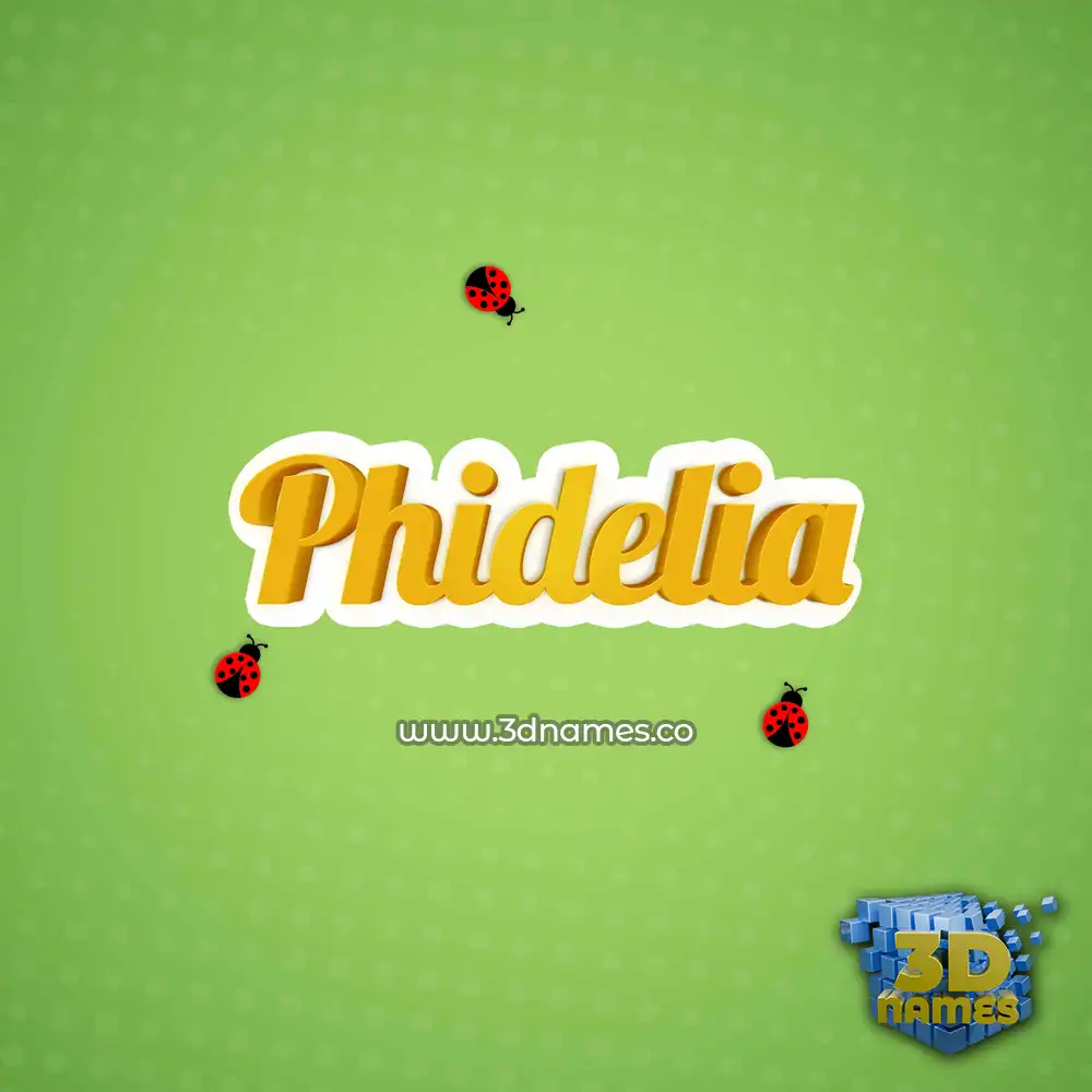 phidelia in Ladybugs style - 3D name wallpaper