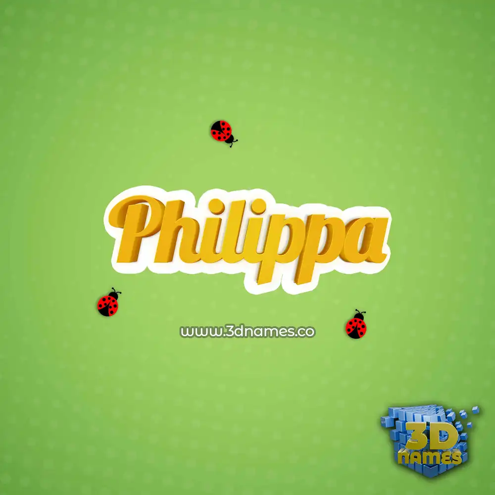 philippa in Ladybugs style - 3D name wallpaper