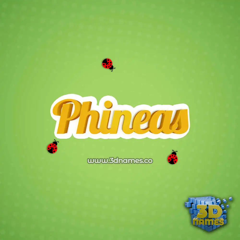 phineas in Ladybugs style - 3D name wallpaper