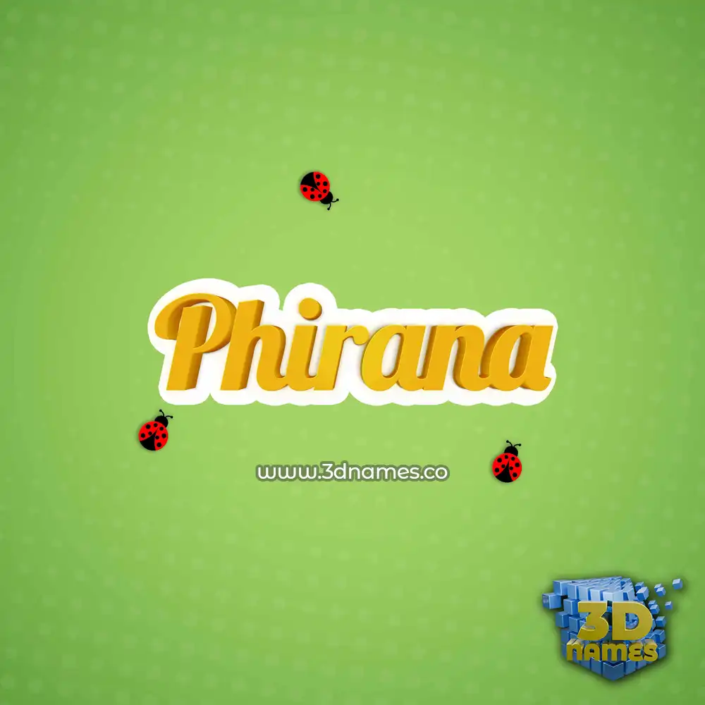 phirana in Ladybugs style - 3D name wallpaper