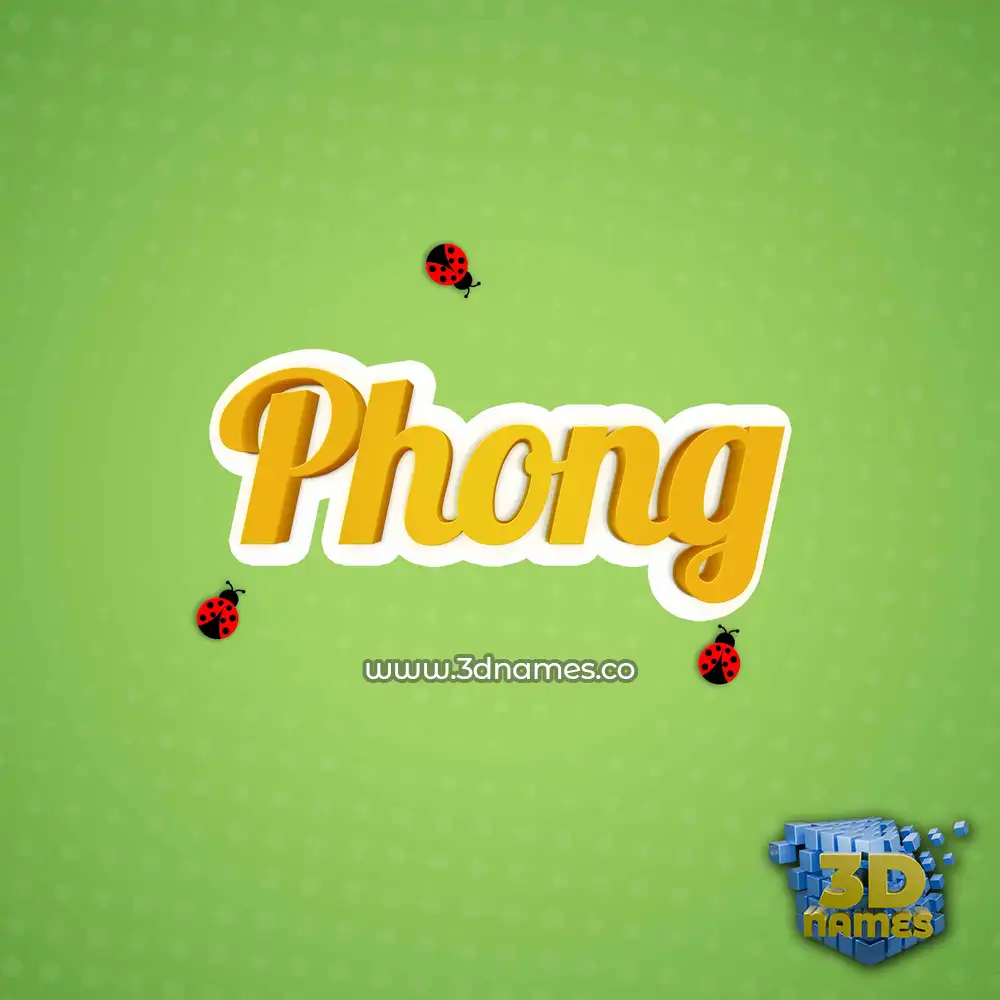 phong in Ladybugs style - 3D name wallpaper