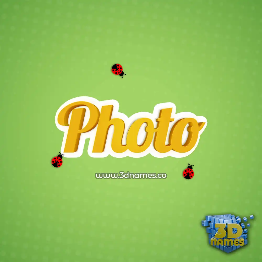 photo in Ladybugs style - 3D name wallpaper